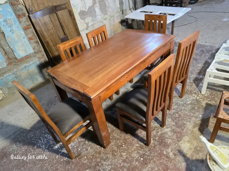 Juego de Comedor de Madera para 4,6y Personas - 3