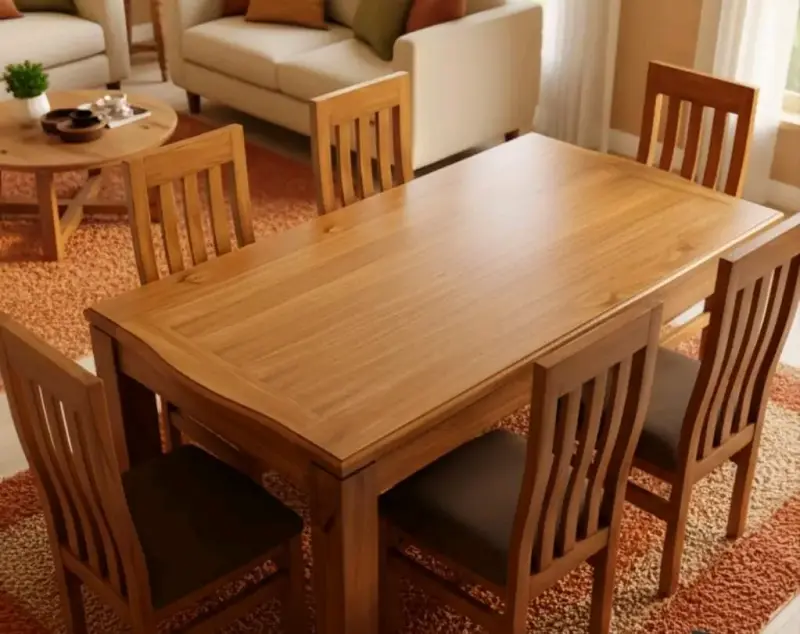 Juego de Comedor de Madera para 4,6y Personas - 6