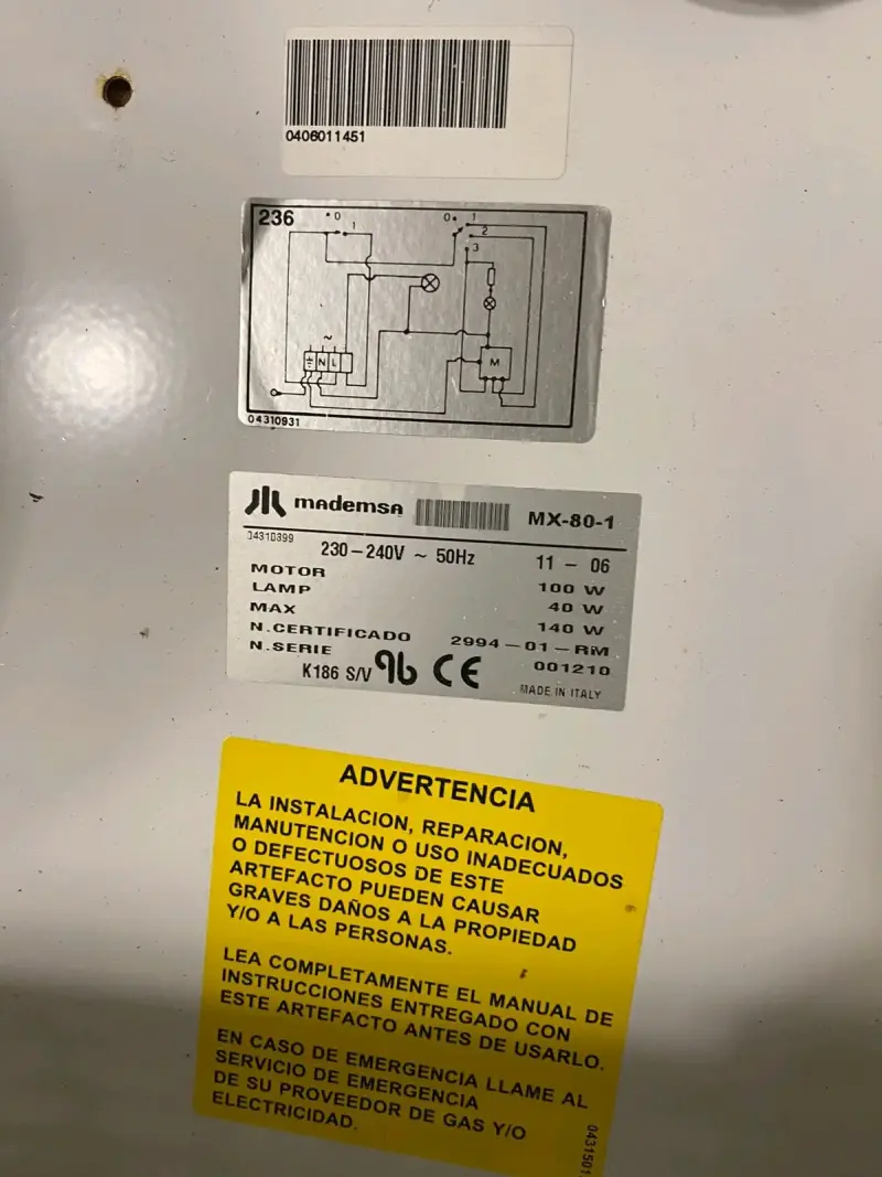 Campana extractora Mademsa MX-80-1 blanca - 4