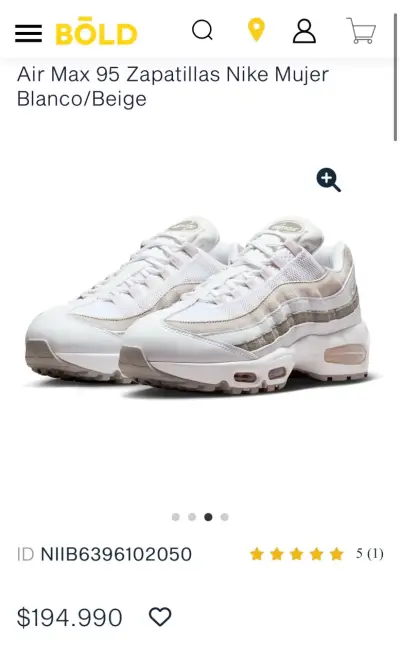 Zapatillas Nike Air Max 95 Mujer Blanco/Beige - miniatura 2