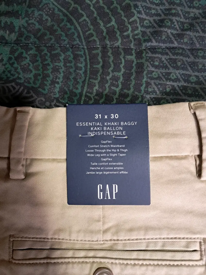 Pantalones khaki baggy GAP para hombre - 4