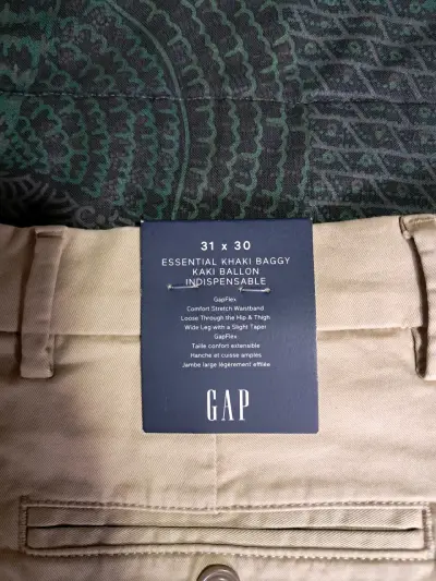 Pantalones khaki baggy GAP para hombre - miniatura 4