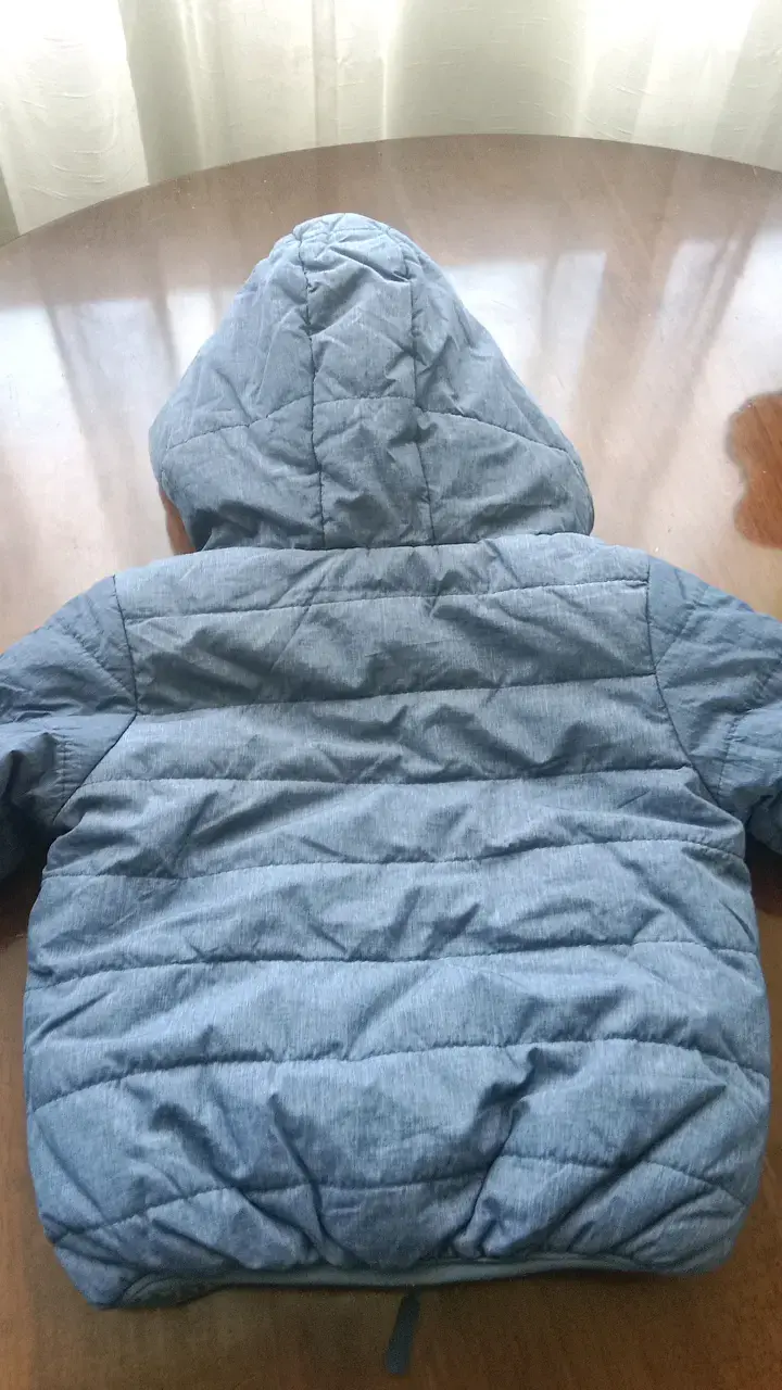 Chaqueta acolchada azul para bebé Tribu 12M - 2