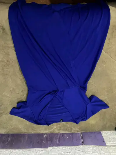 Vestido azul manga corta para mujer - miniatura 1