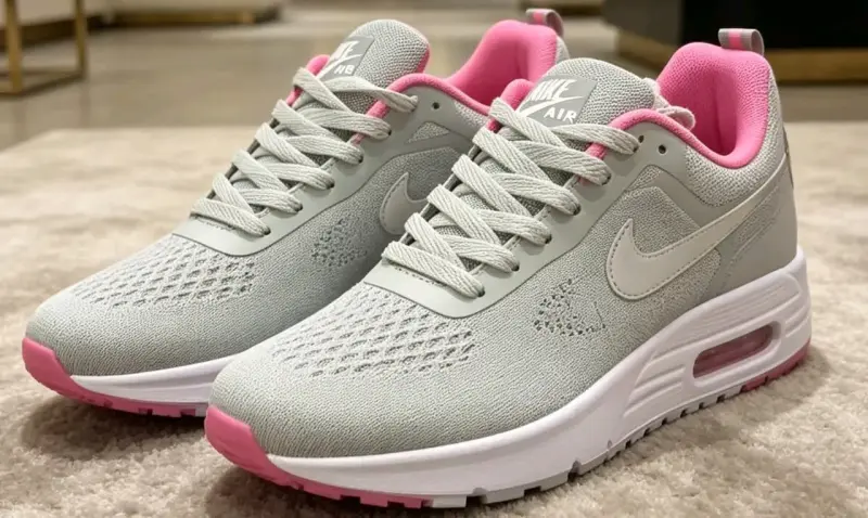 Zapatillas deportivas Nike Air gris y rosa - 1