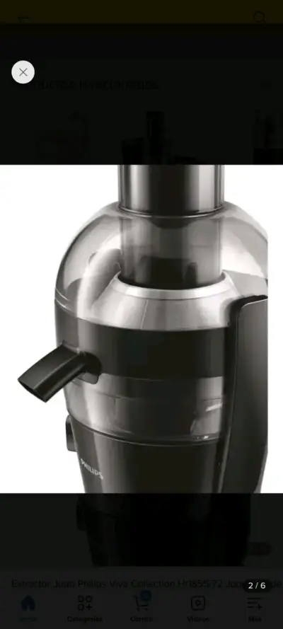 Extractor de Jugo Philips Negro Compacto - miniatura 2