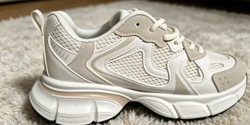 Zapatillas deportivas blancas unisex de malla - 1