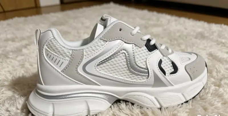 Zapatillas deportivas blancas unisex de malla - 2