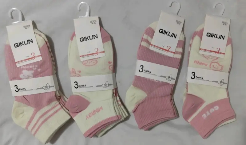 Pack de calcetines Qikun de algodón para mujer - 3