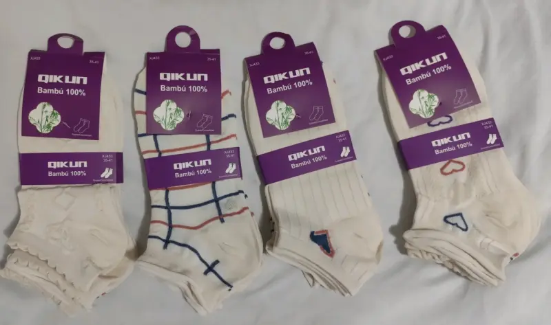 Pack de calcetines Qikun de algodón para mujer - 4