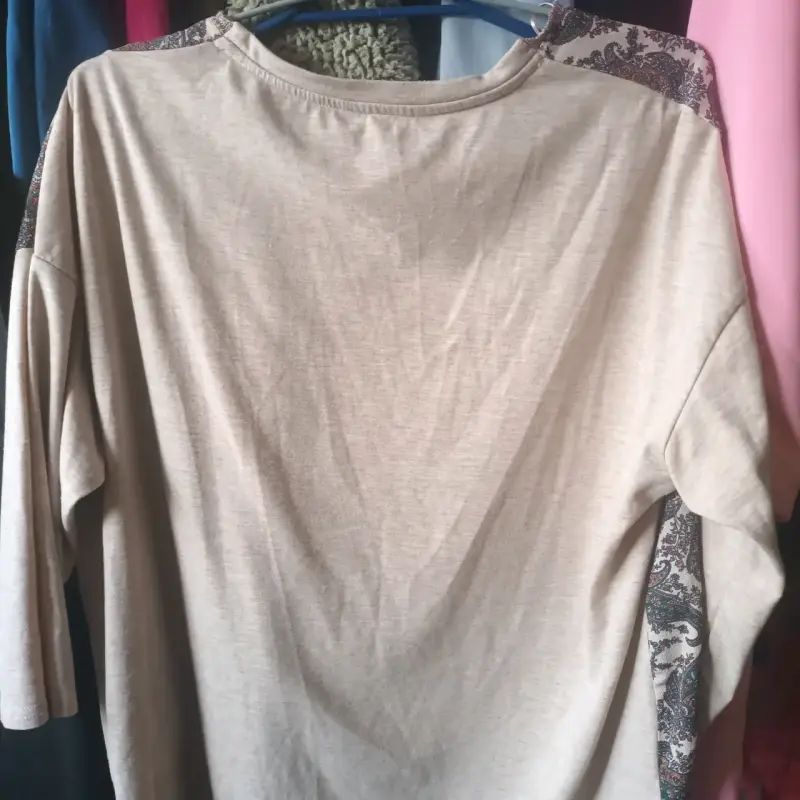 Polera estampada de manga larga para mujer, - 2