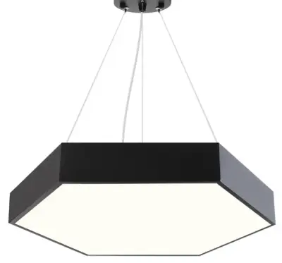 Lámpara colgante hexagonal moderna negra - miniatura 1
