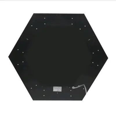 Lámpara colgante hexagonal moderna negra - miniatura 3