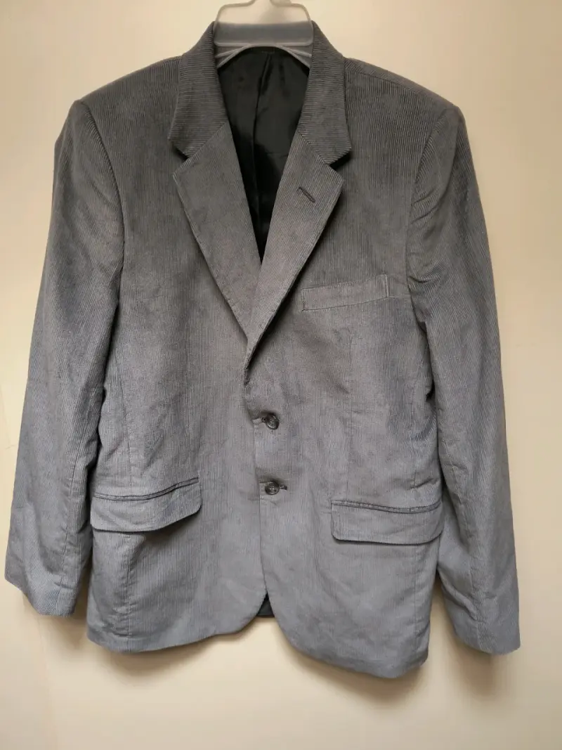 Blazer de pana gris para hombre talla 48 - 1