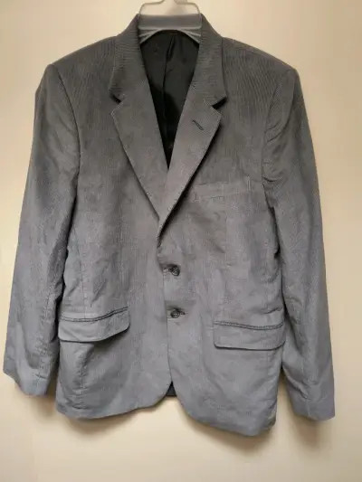 Blazer de pana gris para hombre talla 48 - miniatura 1