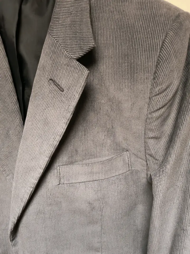 Blazer de pana gris para hombre talla 48 - 3