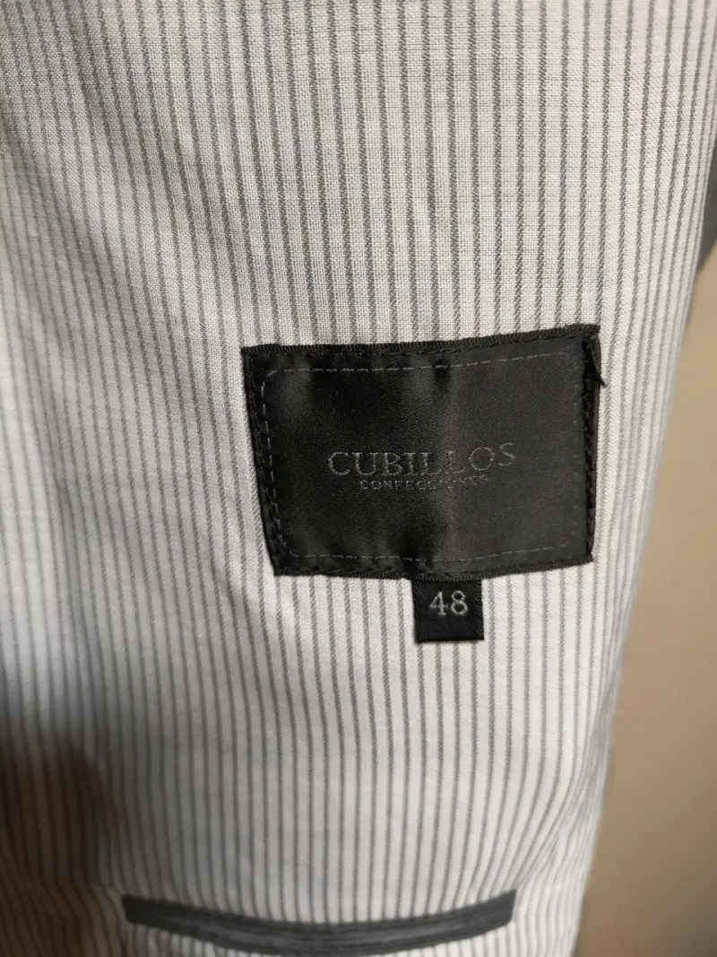 Blazer de pana gris para hombre talla 48 - 5