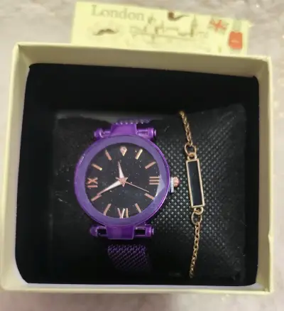 Set de relojes de pulsera con pulsera decorativa - miniatura 1