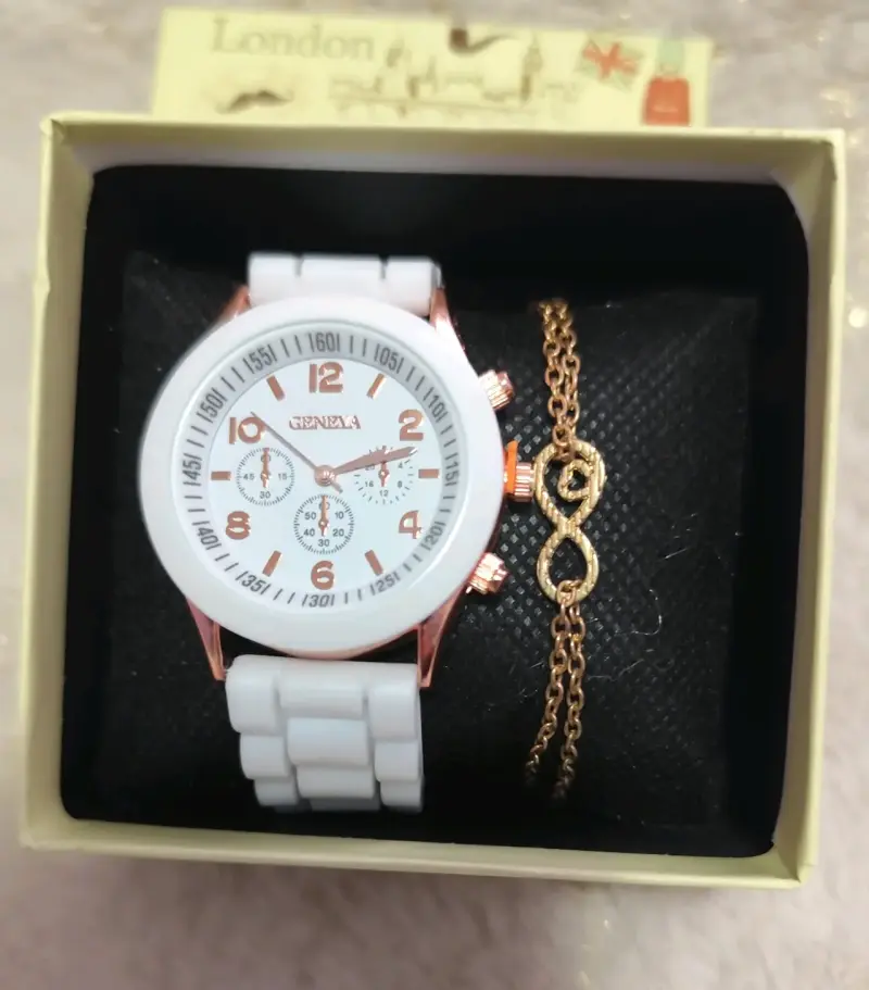 Set de relojes de pulsera con pulsera decorativa - 2