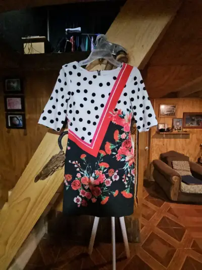 Vestido estampado floral y lunares - miniatura 2