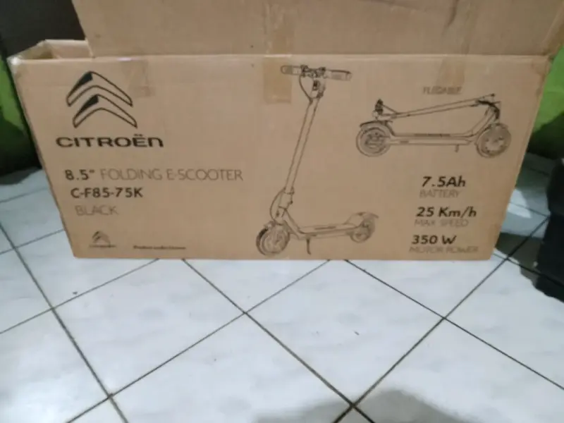 Scooter Eléctrico Plegable Citroën 8.5" Negro - 8