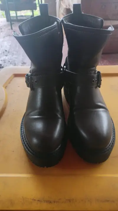 Botines de eco-cuero cafe Sybilla talla 39 - miniatura 1