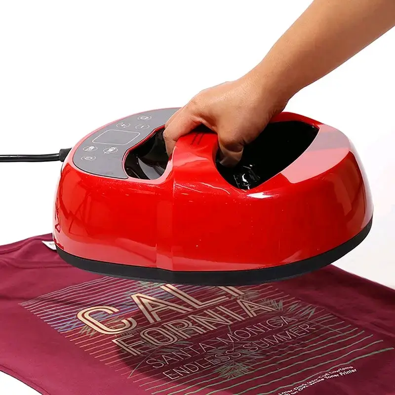 Plancha térmica portátil roja para estampados - 1