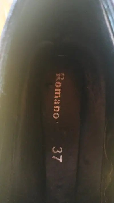 Zapatos de cuero negro estilo mocasín Romano - miniatura 3