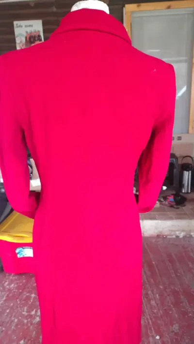 Abrigo rojo mujer Zara elegante - miniatura 2