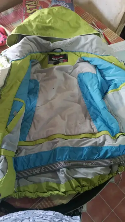 Chaqueta de esquí verde Karbon para mujer - miniatura 3
