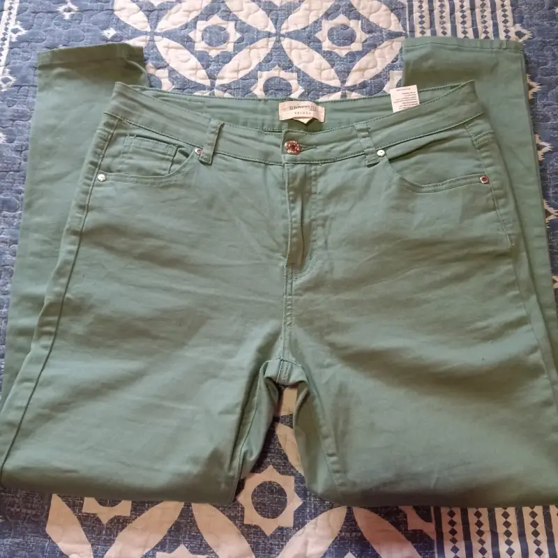 Pantalones verdes skinny University Club talla 44 - 1