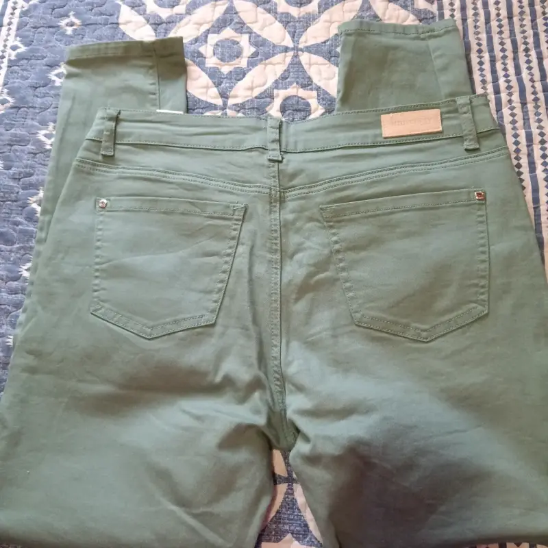 Pantalones verdes skinny University Club talla 44 - 2