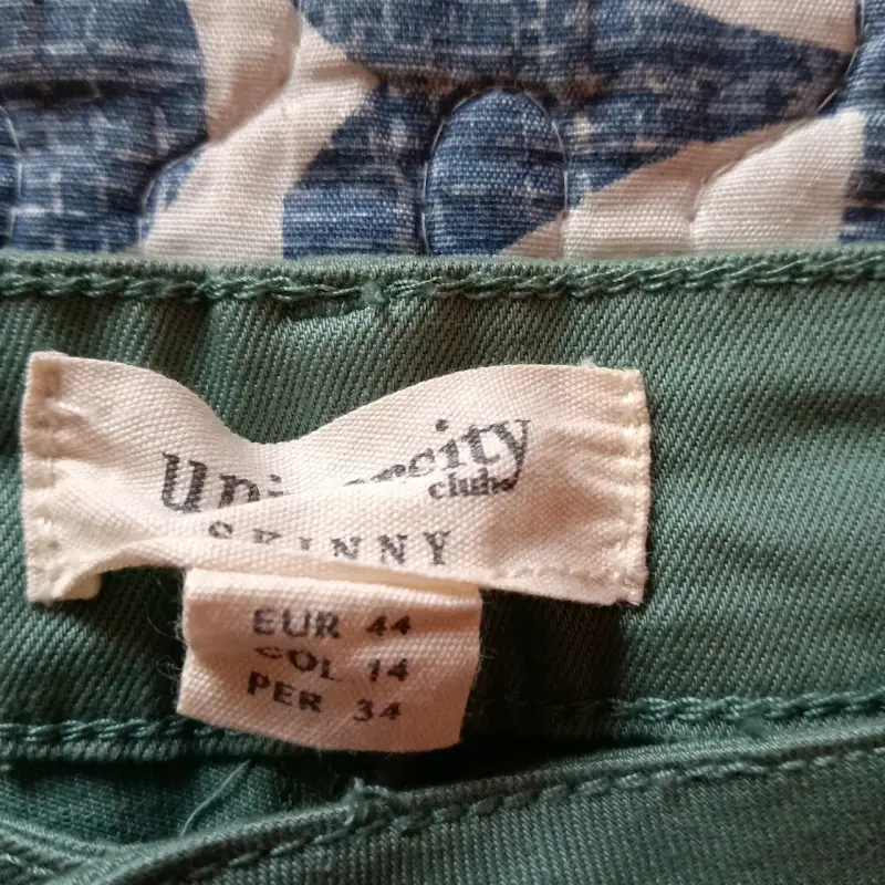 Pantalones verdes skinny University Club talla 44 - 3