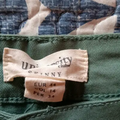 Pantalones verdes skinny University Club talla 44 - miniatura 3