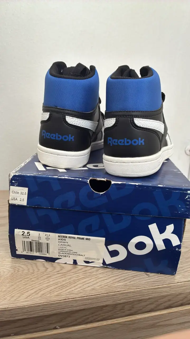 Zapatillas Reebok Royal Prime Mid negras y azules - 2