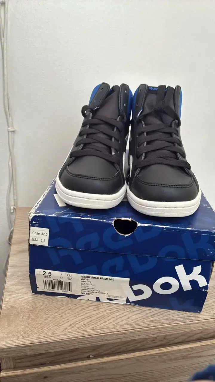 Zapatillas Reebok Royal Prime Mid negras y azules - 3