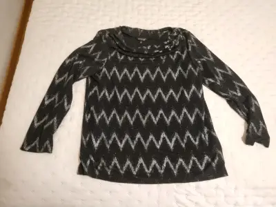 Polera manga larga con diseño zigzag Lawrence - miniatura 1