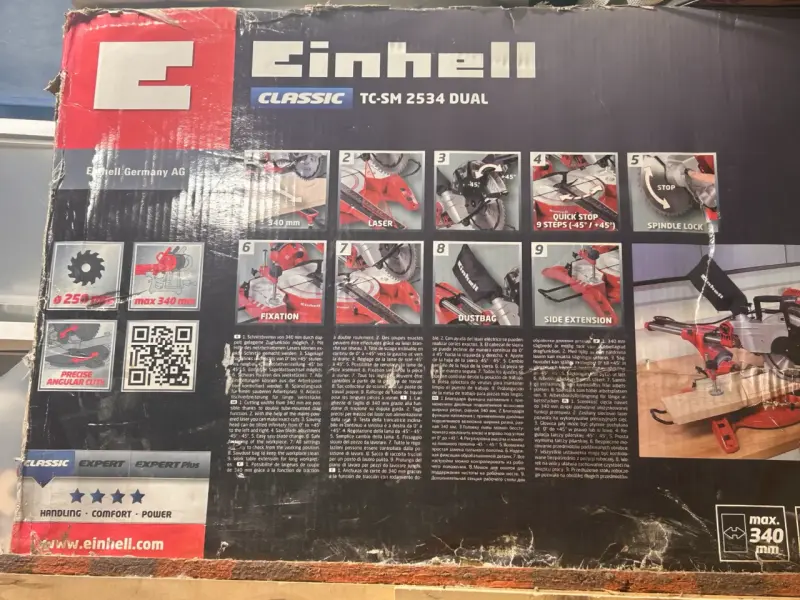 Sierra Ingletadora Einhell TC-SM 2534 Dual con Láser