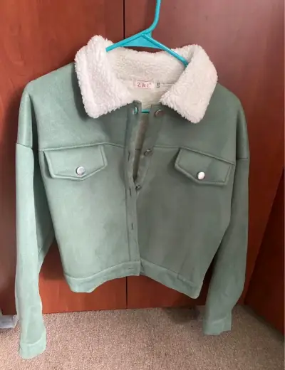 Chaqueta verde con cuello de borrego Z&L - miniatura 1