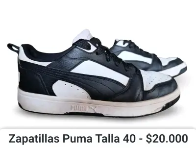 Zapatillas Puma negras y blancas talla 40 - miniatura 3