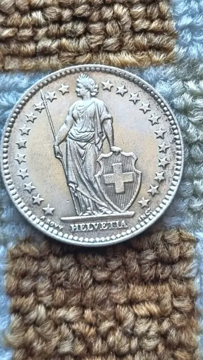 Moneda Suiza de Plata, 2 Francos 1955 - miniatura 2