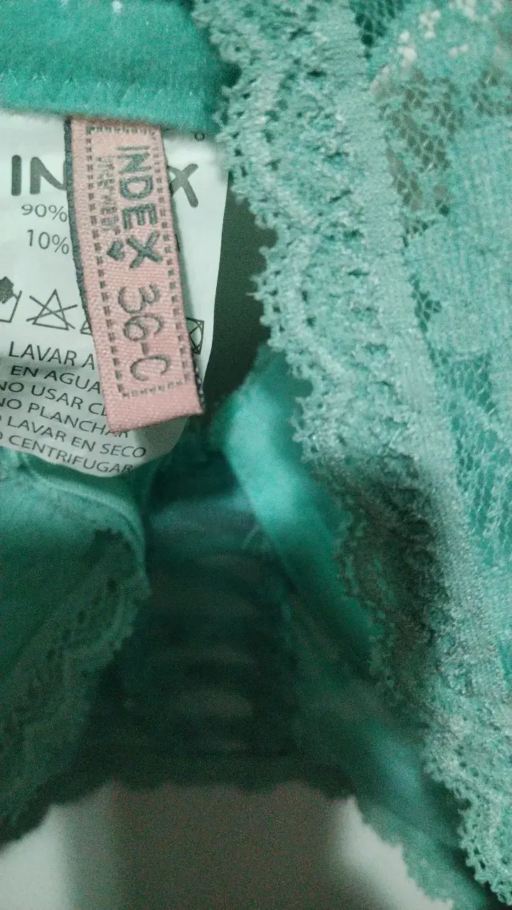 Sostén de encaje verde con soporte - 5