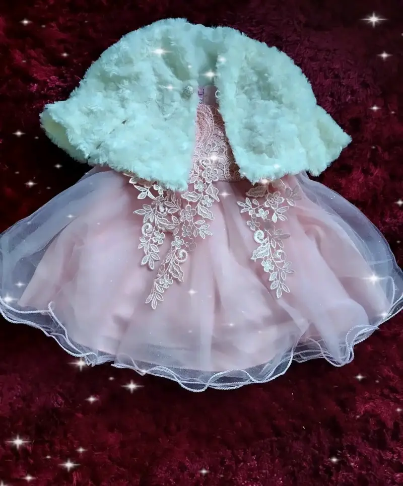 Vestido de fiesta para niña con encaje y tul - 2