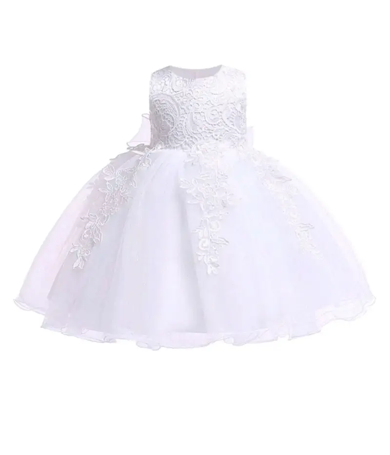 Vestido de fiesta para niña con encaje y tul - 3
