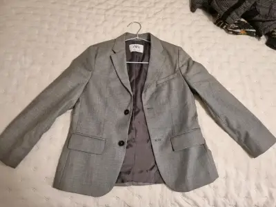 Blazer gris para niño Zara talla 8 - miniatura 1
