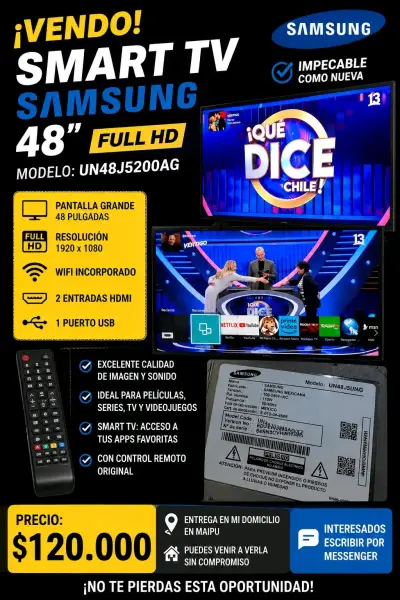 Smart TV Samsung 48 pulgadas Full HD - miniatura 1