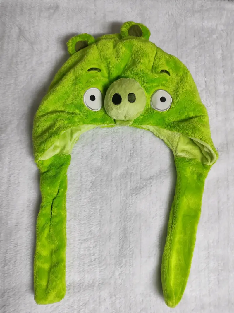 Gorro de peluche verde Angry Birds - 1