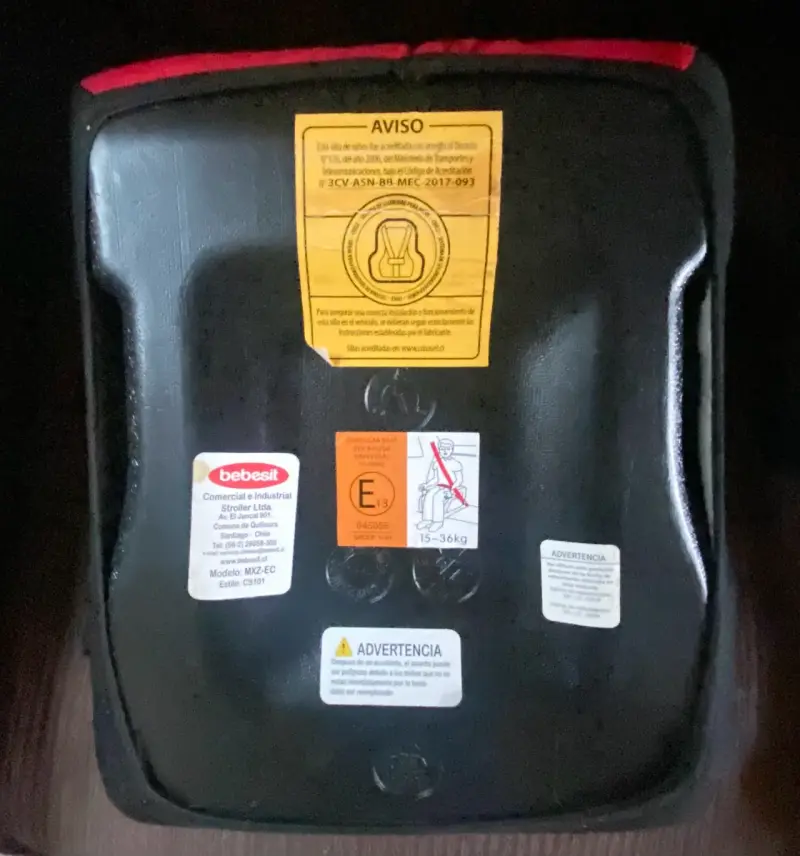 Asiento elevador para auto Bebesit rojo y negro - 1