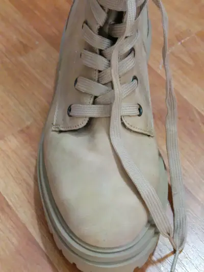 Botas de cuero beige con forro cálido 40/41 - miniatura 3