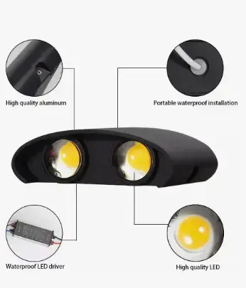 pack 3 Aplique de Pared LED Exterior Impermeable - 4